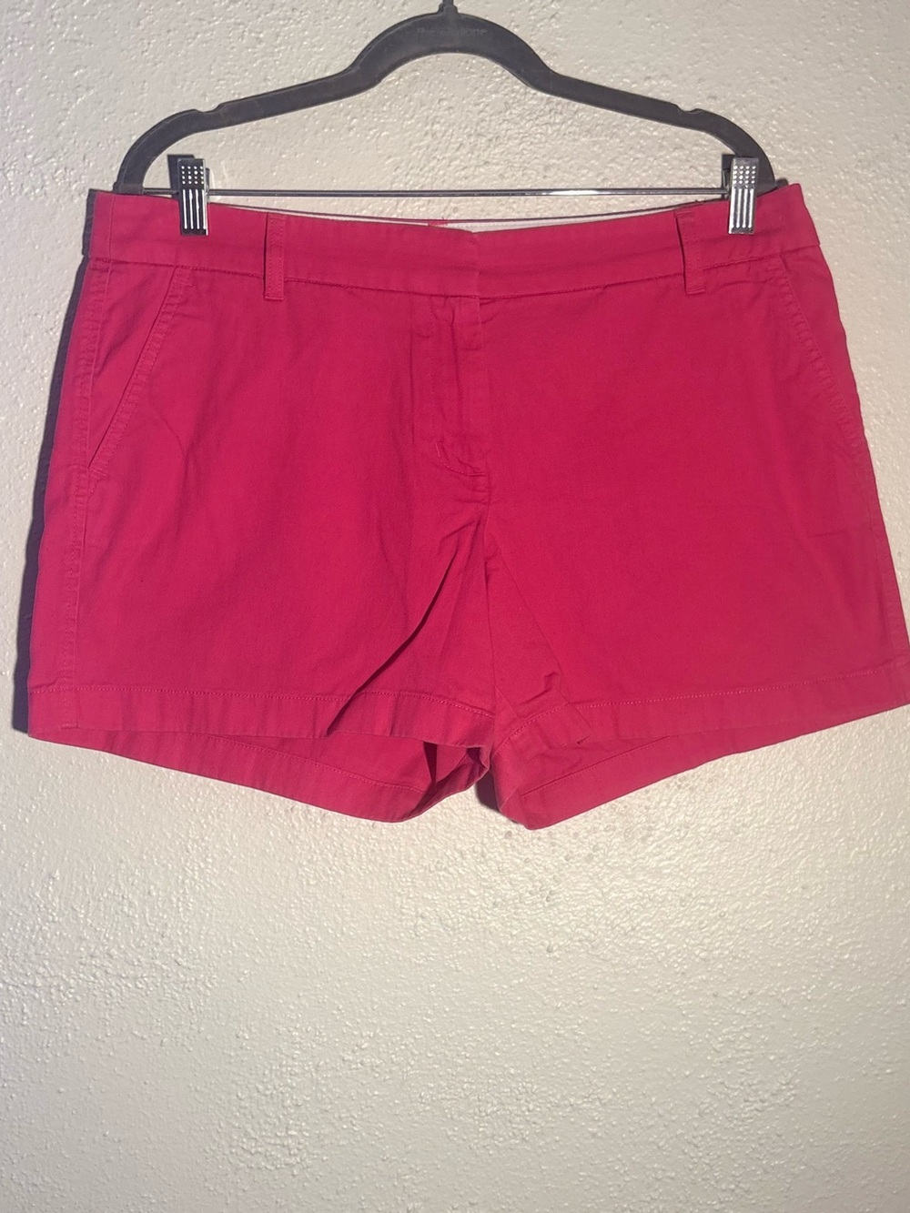 J. Crew Pink Flat Front Check Preppy Casual Shorts Women’s Size 12